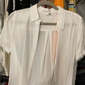 White short sleeved button down